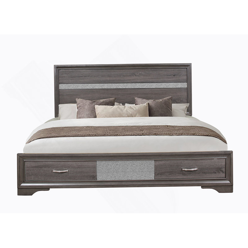 Ryder Sparkle Grey King Bed, King