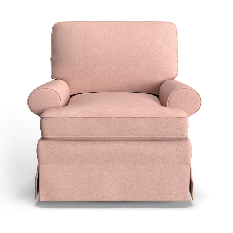Tomi Allenford 39.5" W Swivel Armchair, Marley Rose Performance