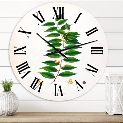Vintage London Plants VI - Farmhouse wall clock