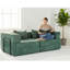 Canapé convertible en tissu chenille 2 places sans os-2016676648