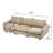 99 In. 3-Piece Modular Free Combination Sectional Velvet Sofa Couch-97580920-97580927