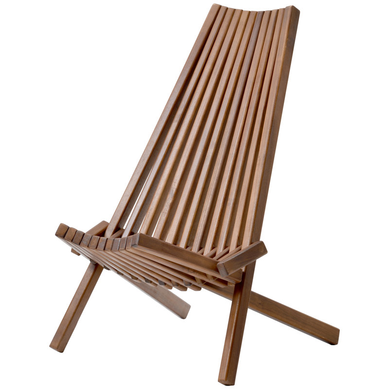 Chaise pliante pour l'intérieur et l'extérieur - bois massif, relaxant confortable, aucun assemblage requis