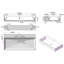36" x 18" Solid Surface Wall Mount Rectangle Matte White Vessel Sink with Faucet Hole