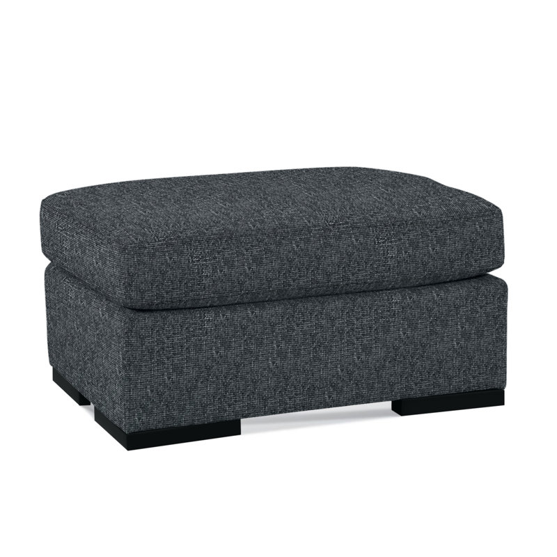 Memphis Ottoman, Beige Sugar Performance; 0863-93, Black
