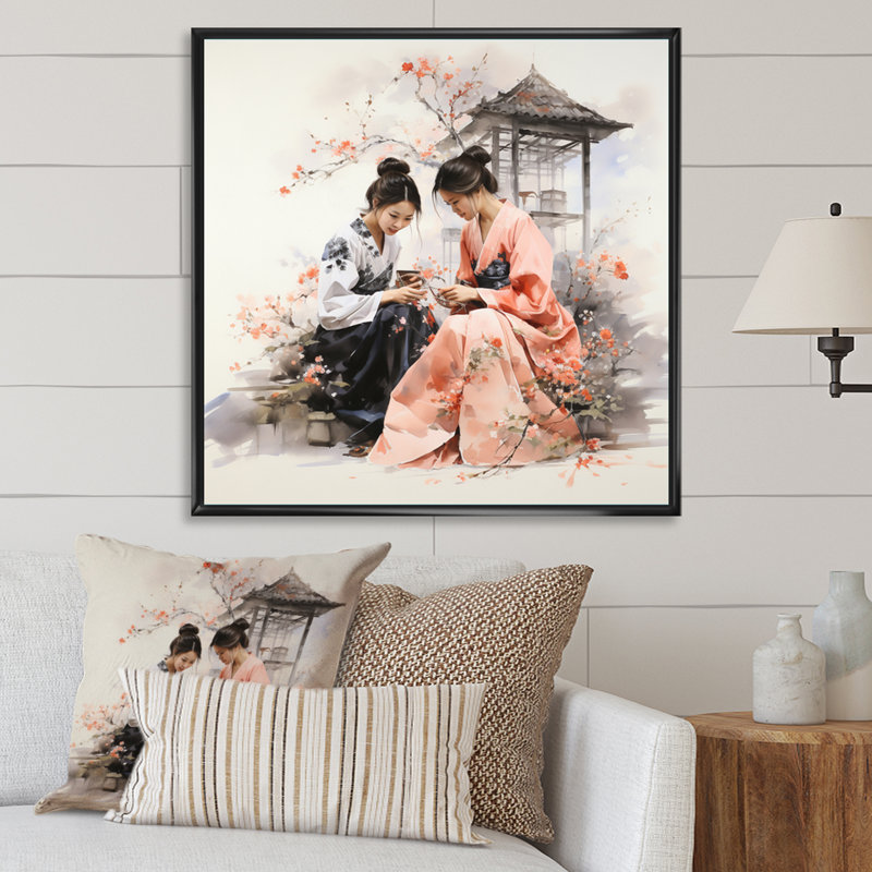 Asian Asian Beauty V sur impression sur toile, H 24 po x l 24 po x P 1 po, Cadre naturel flottant
