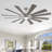 72 Inch Massive Windmill Ceiling Fan with Light, 12-Blade Industrial Fan, High CFM Powerful Airflow, Quiet DC Motor, Remote Control, 6-Speed Reversible, Dimmable 3CCT LED with Memory Function-839205001-839205000-839205003