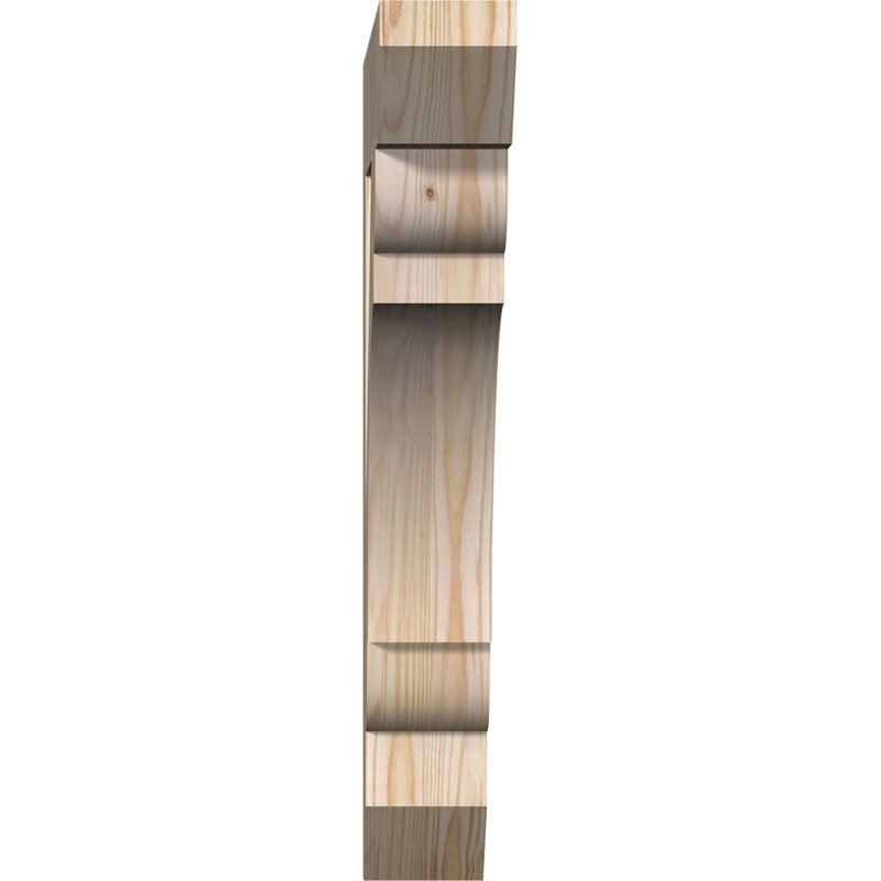 Wood Bracket/Corbel, Douglas Fir (Smooth), 24"H x 3.5"W x 20"D