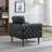 34.25" Wide Faux Leather Armchair with Button Tufted Design-99229960