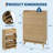 Modern Fluted Shoe Cabinet, 48" Tall Narrow Wooden Entryway Shoe Organizer with Storage Drawer-773000465