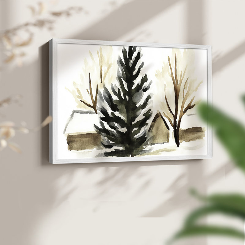 Art de Noël - Cxxxi - reproduction encadrée - réversible, H 22 po x l 28 po, Blanc
