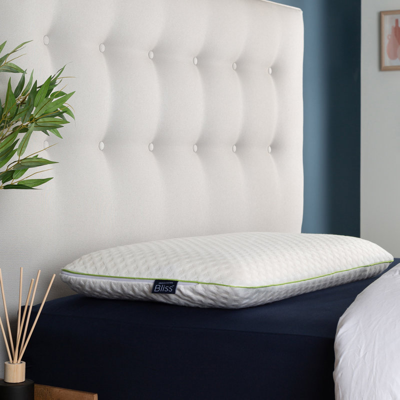 Snuggledown Blissful Bamboo Memory Foam Zipped Cover Pillow Machine Washable 74 x 48 cm