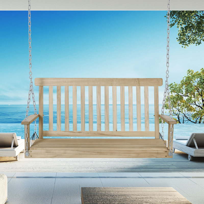 Balancelle de patio 2 places Outsunny, Naturel, 46.75"