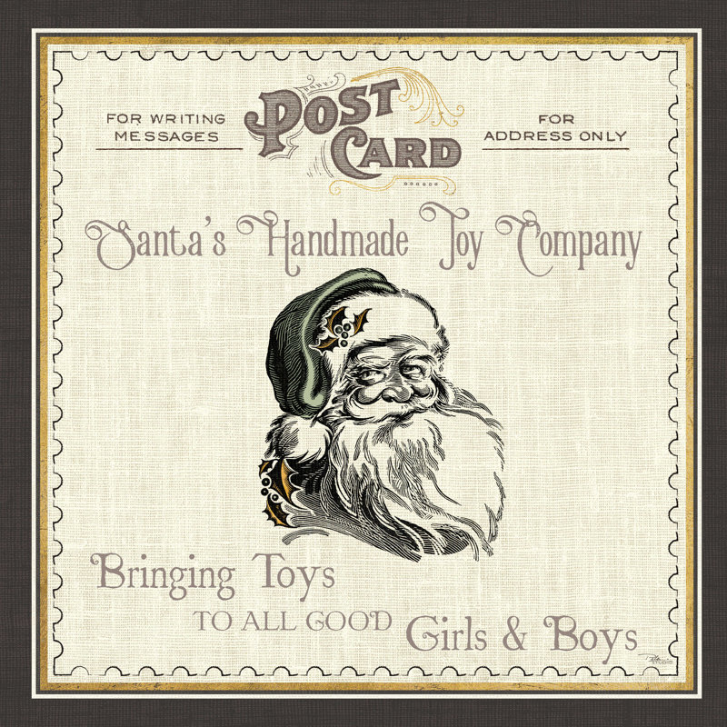 North Pole Express I Neutral, H 12 po x l 12 po, Non, Toile tendue