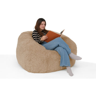 Fauteuil à billes en fausse fourrure Bilbo