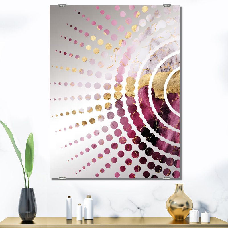 Allera - Miroir mural abstrait en marbre, 40 po x 30 po