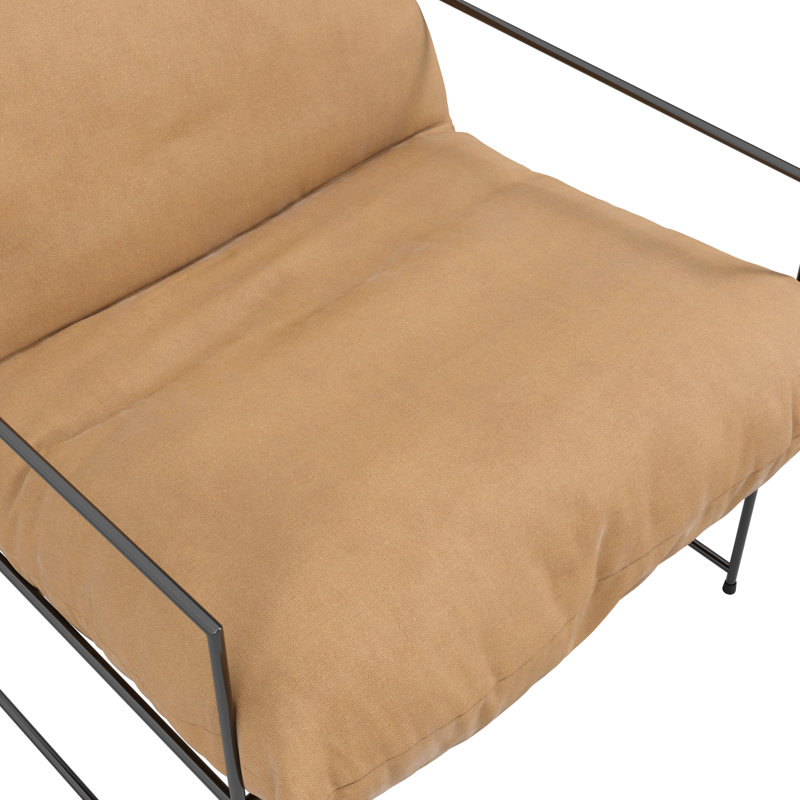 BROOK ACCENT CHAIR, Tobacco, Plain Weave