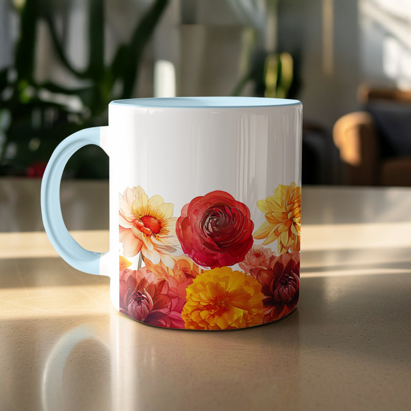Ceramic Coffee Mug, Light Blue