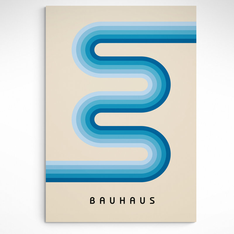 Bauhaus Snake - Wrapped Canvas Print, 31cm H x 21cm W
