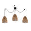 Ensemble de 3 luminaires suspendus en corde avec abat-jour pour îlot de cuisine, plafonnier moderne en osier