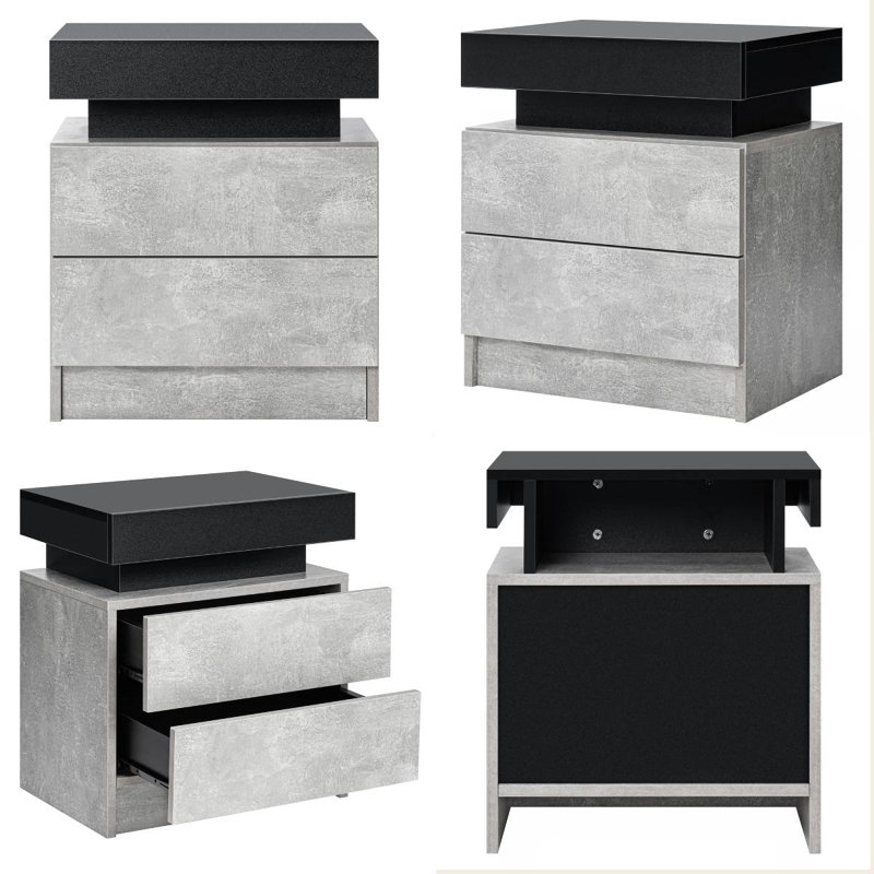 Binger 17.7'' W Unfinished Nightstand, Gray