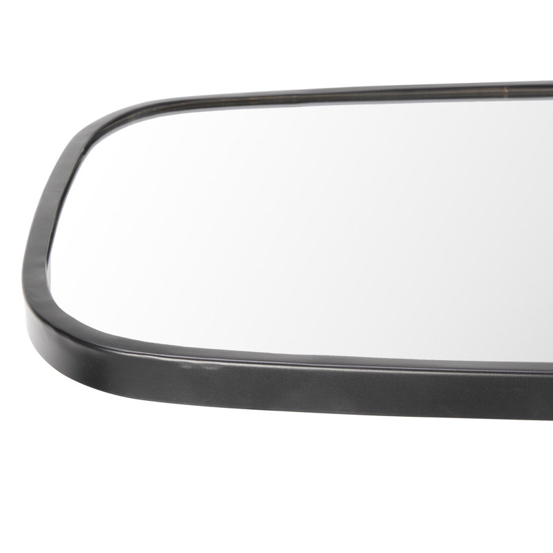 Rochester Metal Flat Wall Mirror, 42" x 18", Black