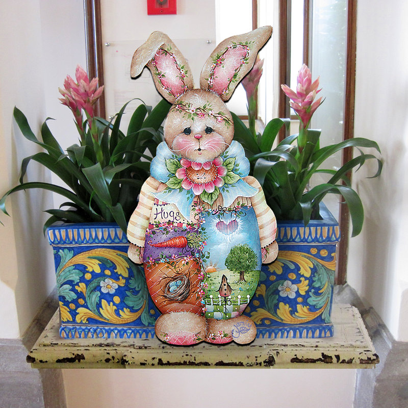 Spring Wreath Bella Bunny Wooden Door Hanger