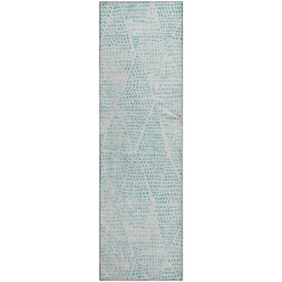 Premium Machine Washable Cerrito AMF591 Aqua Rug
