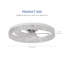 Ventilateur de plafond blanc extra-plat de 51 cm (20 po) avec éclairage, variateur et télécommande, montage encastré.-814952057