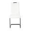 De 4 chaises de salle à manger rembourrées en polyuréthane blanc moderne - Pieds en métal noir ergonomiques, imperméables et élégantes pour votre cuisine, salon, chambre à coucher, chaise de chambre-594249670-594249668