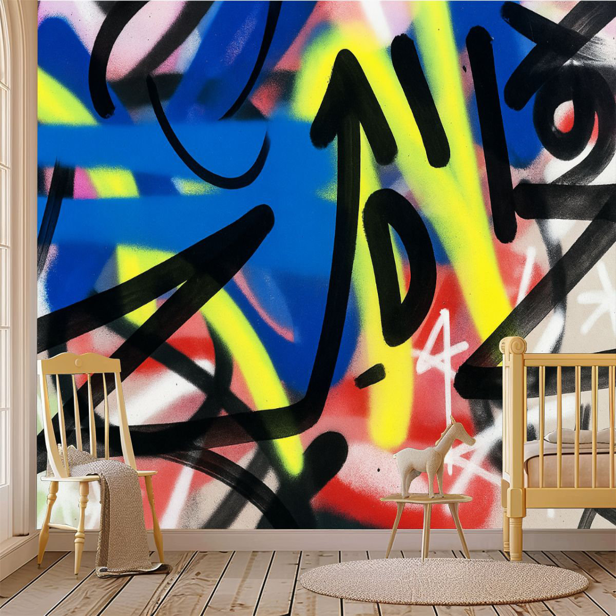 Latitude Run® Peel and Stick Wallpaper Wall Mural Detail graffiti ...
