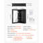 Armoire à pharmacie, 35,5 x 61 cm, 2 tablettes réglables, avec miroir, structure en aluminium, installation encastrée ou murale.