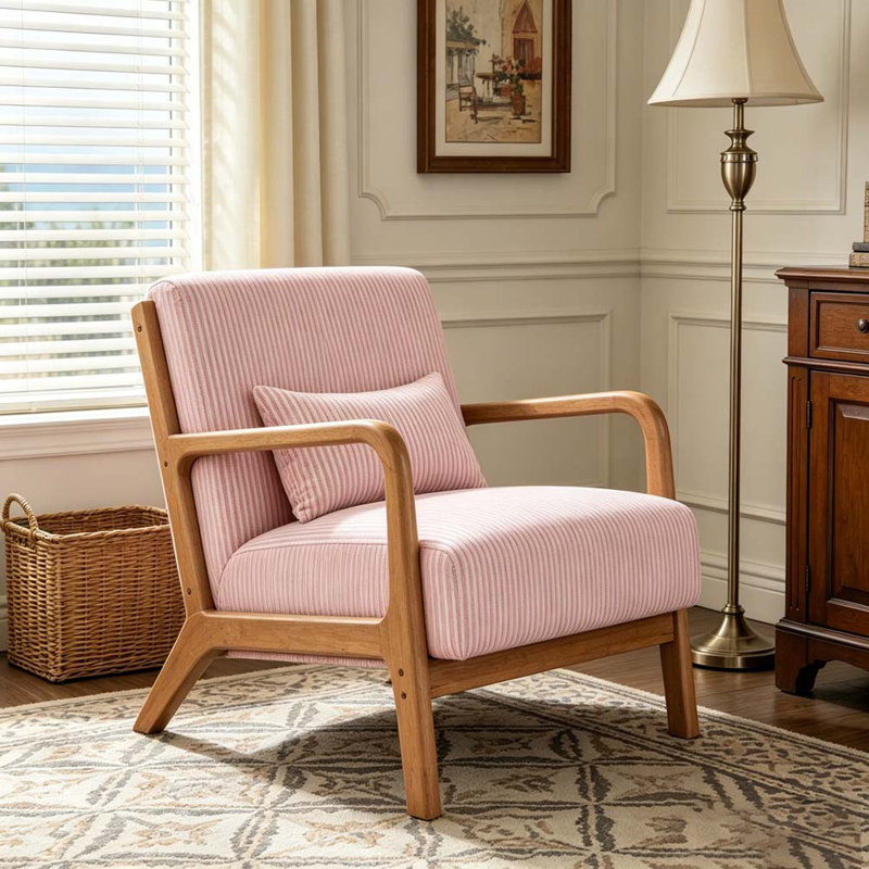 Chaise longue en bois, Rose