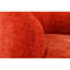 Chaise pivotante en chenille remplie de mousse, orange, avec un élégant tissu d'aspect rembourré pour un siège de soutien-1155953329