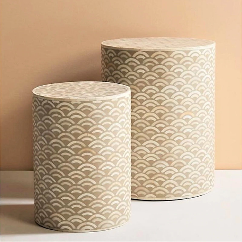 Solid + Manufactured Wood Accent Stool
