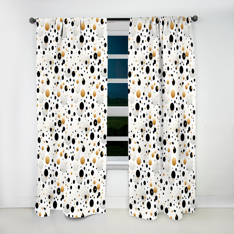 Motif à pois Minimalist Beauty - Rideau abstrait - Rideau obscurcissant - 1 panneau, L 52 po x L 120 po