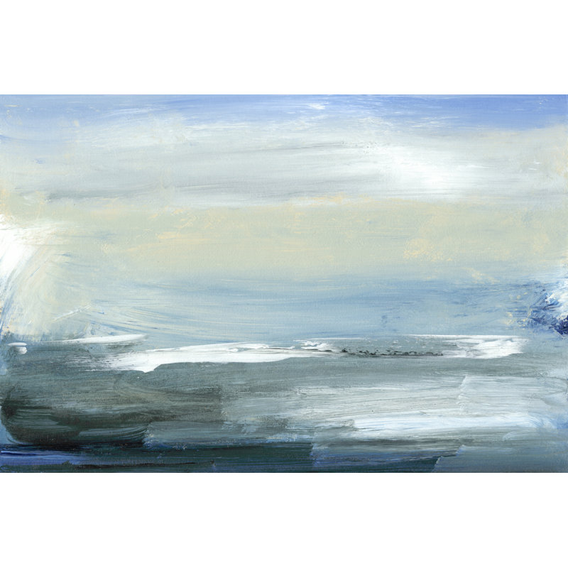 Chromatic Sea by Sharon Gordon - Wrapped Canvas Painting, 30cm H x 46cm W
