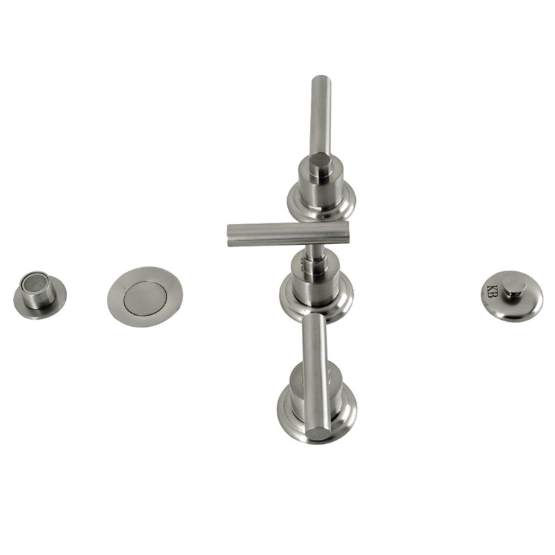 Robinet de bidet à poignée verticale Kingston, Nickel brossé