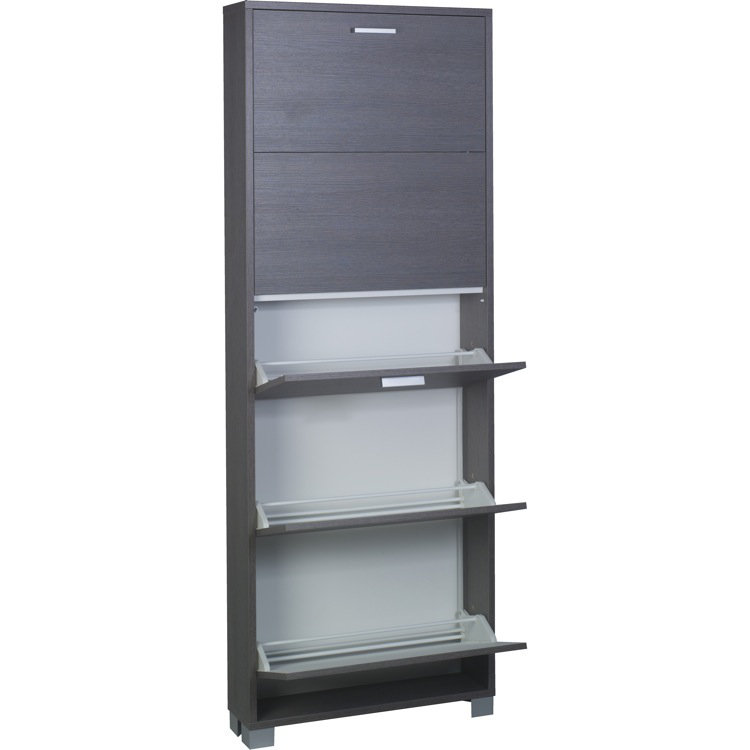 Armoire de rangement à chaussures pour 15 paires una, Blanc lustré