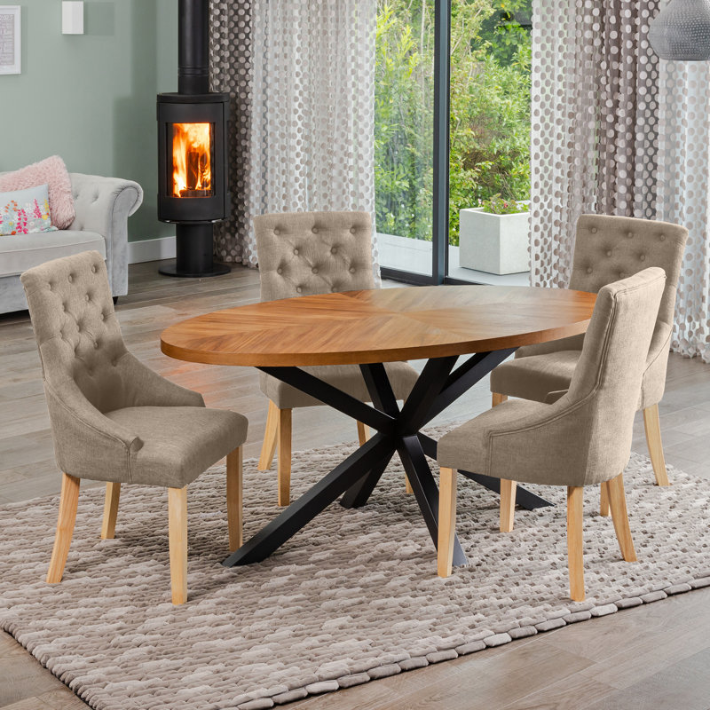 Soderquist 4 - Person Dining Set, Brown