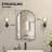 Arched Bathroom Medicine Cabinet With Mirror & Shelves,Right Open,Recessed-1139272572-1112545224