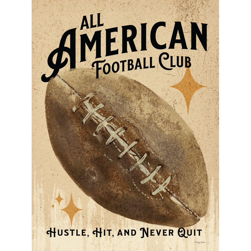 All American Football Club - Football, H 12 po x l 8 po
