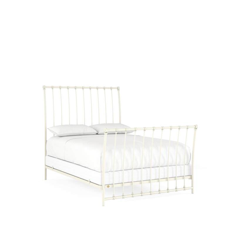 142 Altro Bed | Complete Sleigh, Queen, Gloss Off-White