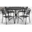 Chanea 35.25'' Round Indoor-Outdoor Steel Patio Table Set with 4 Round Back Chairs-798996351