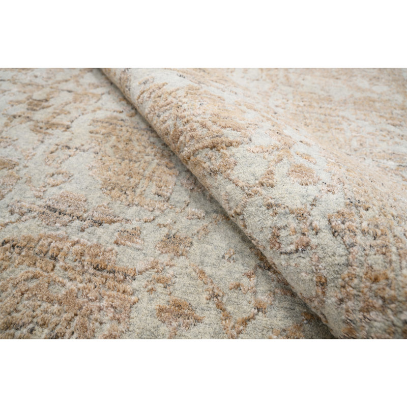 Ikat Area Rug in Gold, Rectangle 10' x 14'