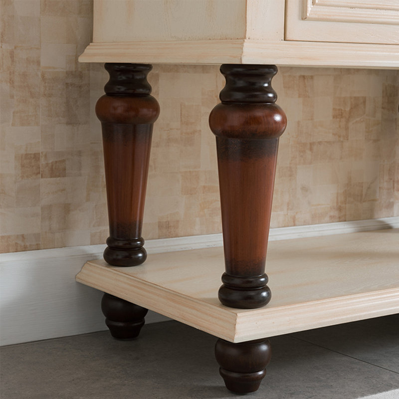 American Retro Multifunctional Console Table, Brown/Beige