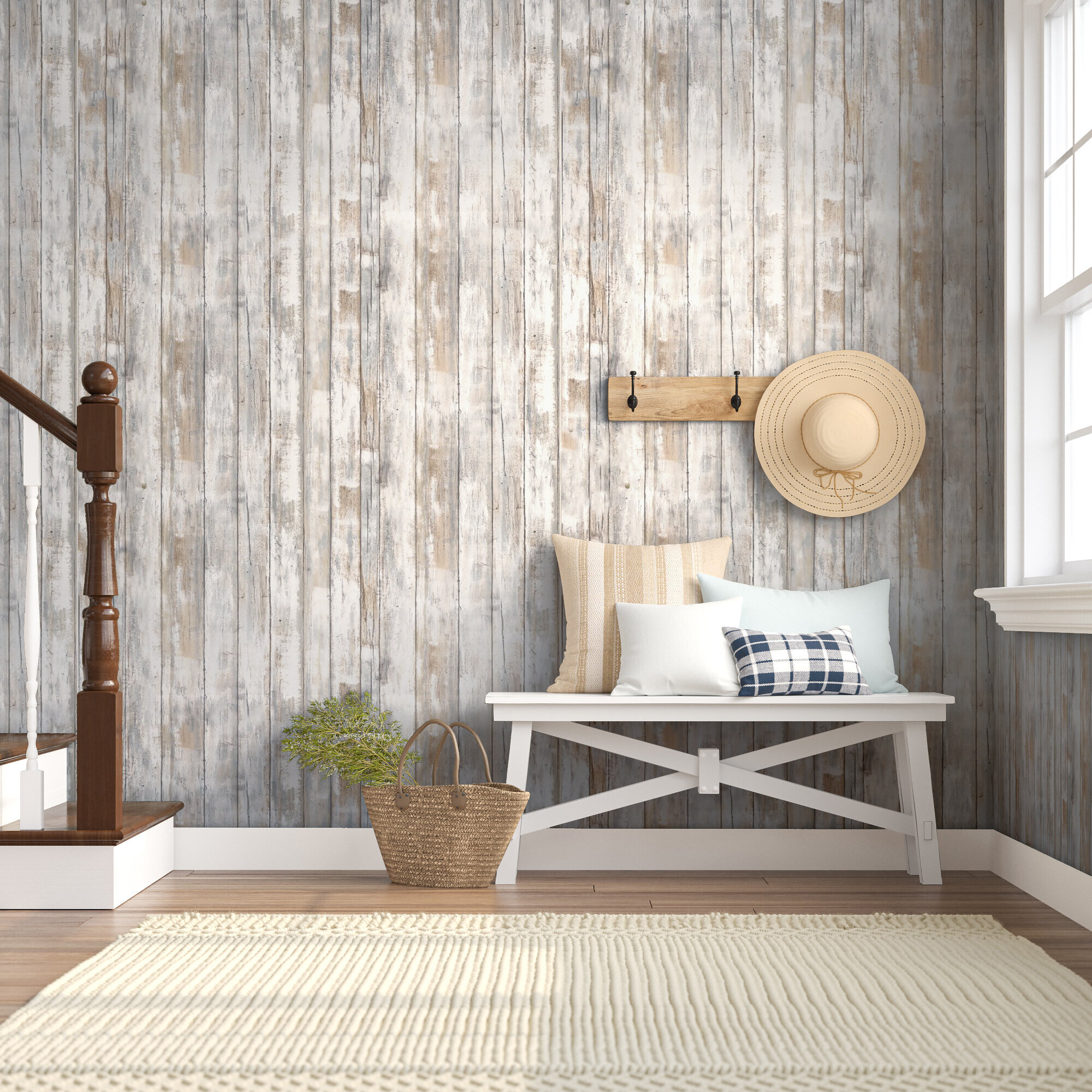 wood grain wallpaper furniture decoration peel and stick wallpaper DIY  wallpaper 