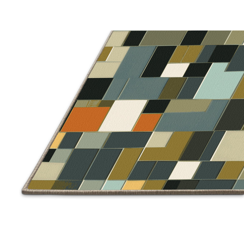 Tapis Earthly Cubes, Rond 6 pi