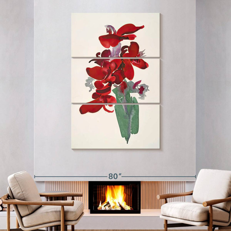 Red Canna 1915, 74" H x 48" W