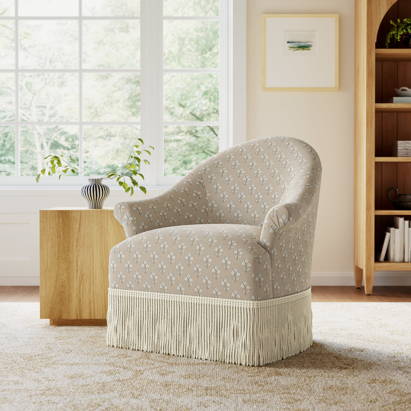 Marie Swivel Chair, Francie Tan