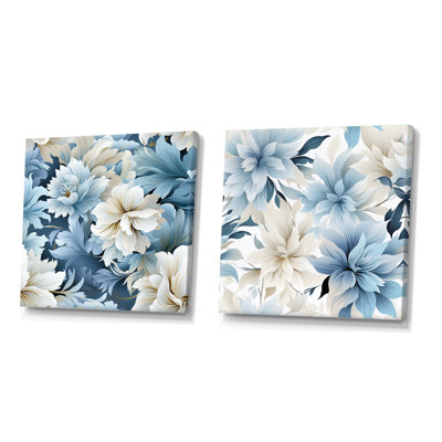 Vicknair - Ensemble de 2 collages carrés floraux